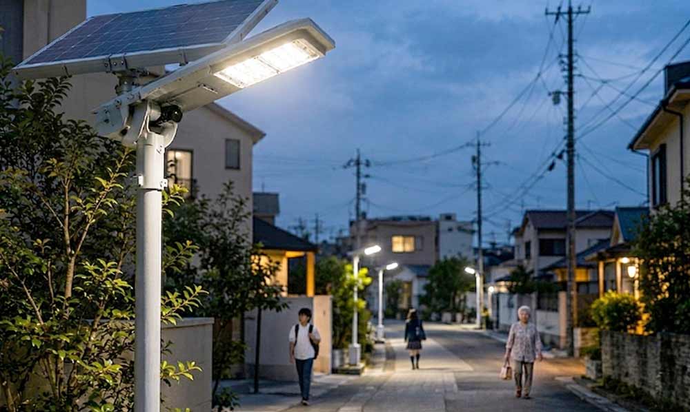街の道路や住宅街、地域や公共施設の入り口にソーラーライトを設置し、停電時も安心 街の道路や住宅街、地域や公共施設の入り口にソーラーライトを設置し、停電時も安心