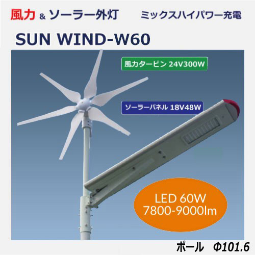 風力発電ソーラー外灯